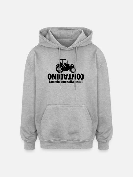 farmer, Italy, farmer - Oversized Unisex Hoodie - heather grey