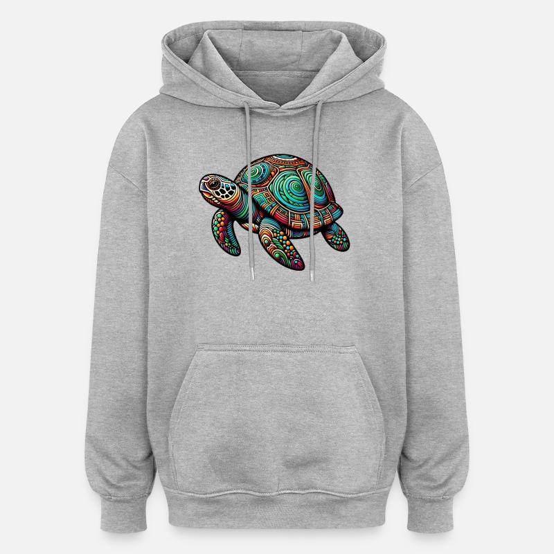Turtle - Oversized Unisex Hoodie - heather grey
