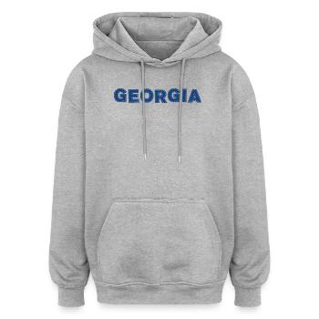 GEORGIA State - Oversized Unisex Hoodie - Grau meliert - Vorne - Noah (186cm)