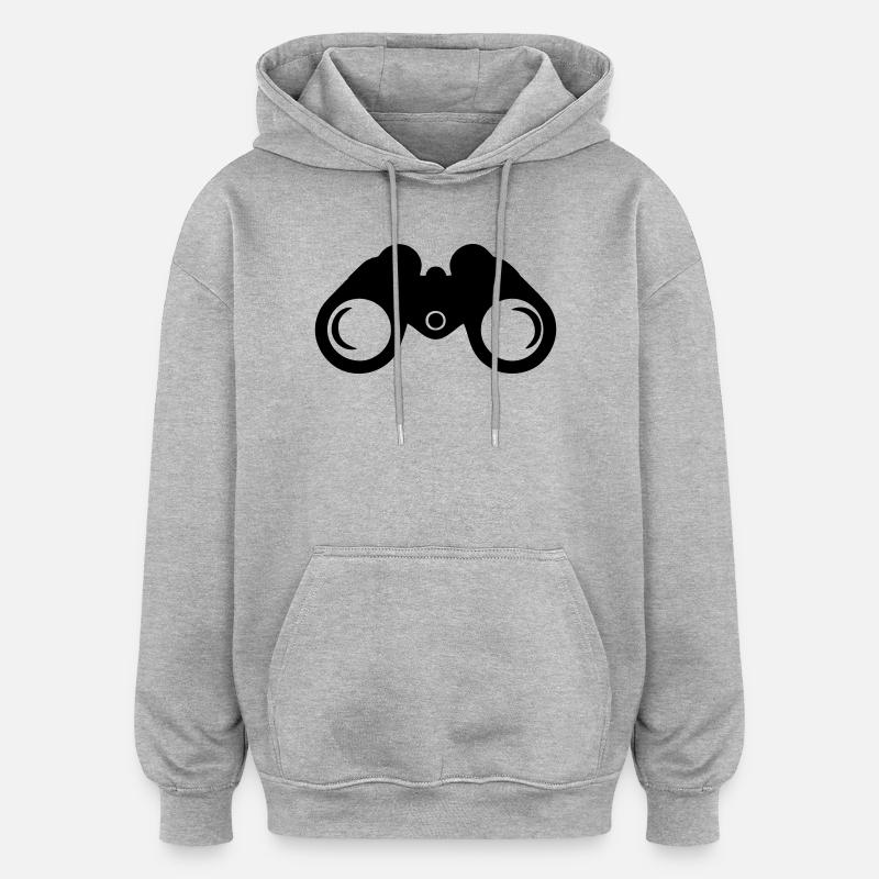 Jumelles - Sweat à capuche oversize unisexe - gris chiné