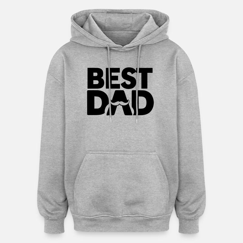 Bester Papa – Papa Geschenk Design - Oversized Unisex Hoodie - Grau meliert