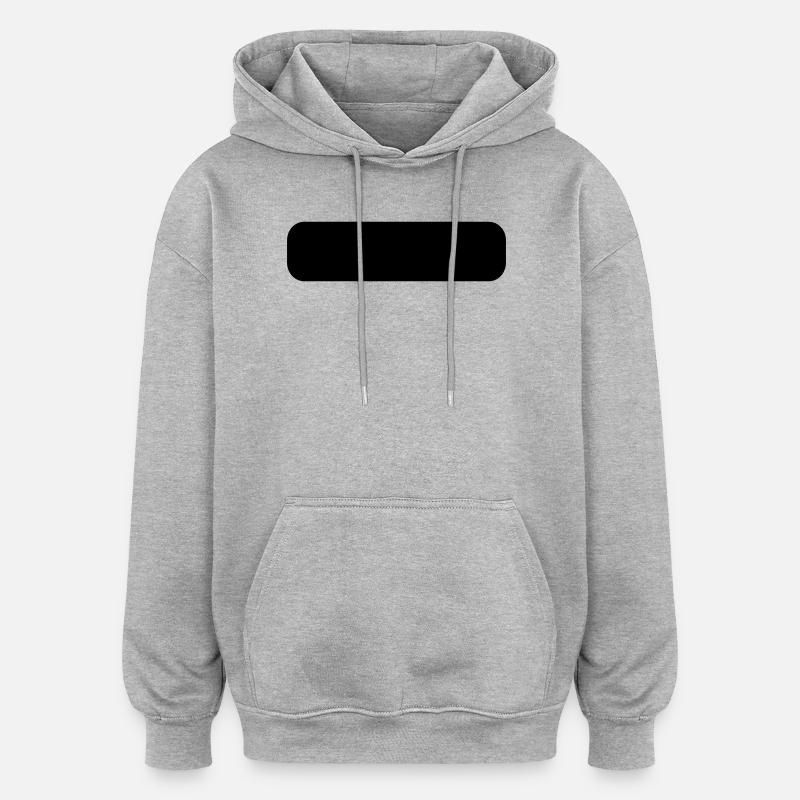 Rectangle arrondi - Sweat à capuche oversize unisexe - gris chiné