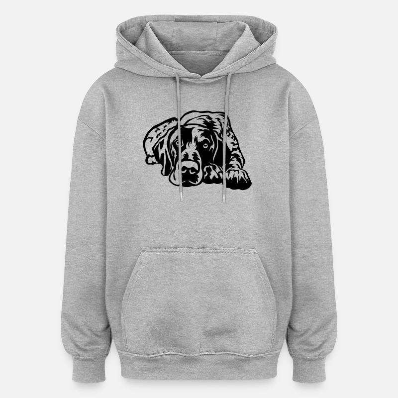Deutsch Kurzhaar - Oversized Unisex Hoodie - Grau meliert