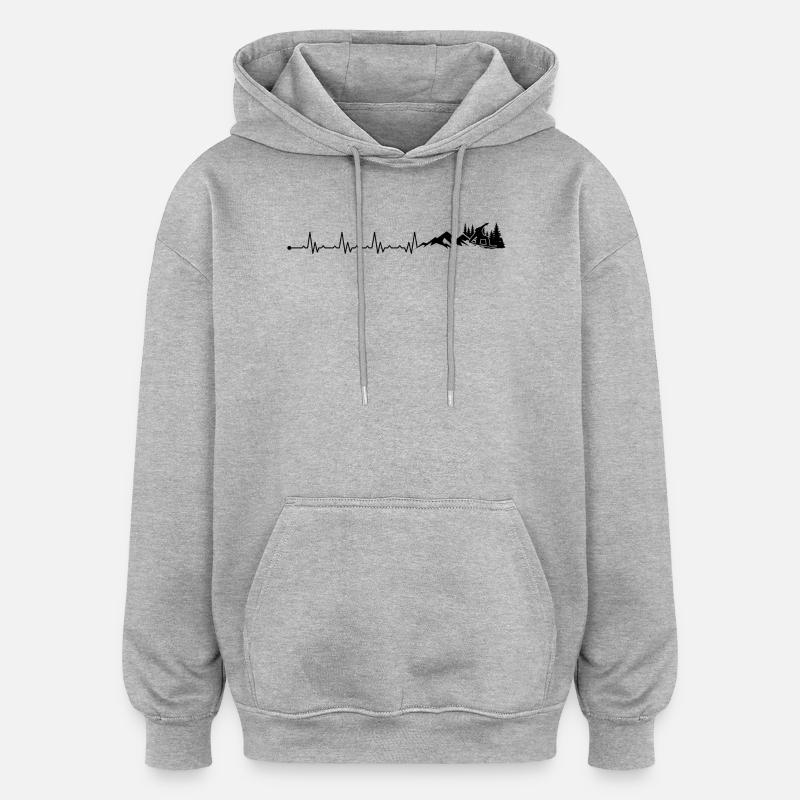 Awaiting design upload - Oversized Unisex Hoodie - heather grey