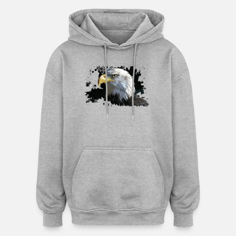 Aigle - Sweat à capuche oversize unisexe - gris chiné