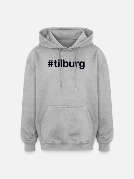 TILBURG, Pays-Bas, Pays-Bas - Sweat à capuche oversize unisexe - gris chiné