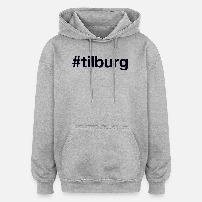 TILBURG, Pays-Bas, Pays-Bas - Sweat à capuche oversize unisexe - gris chiné