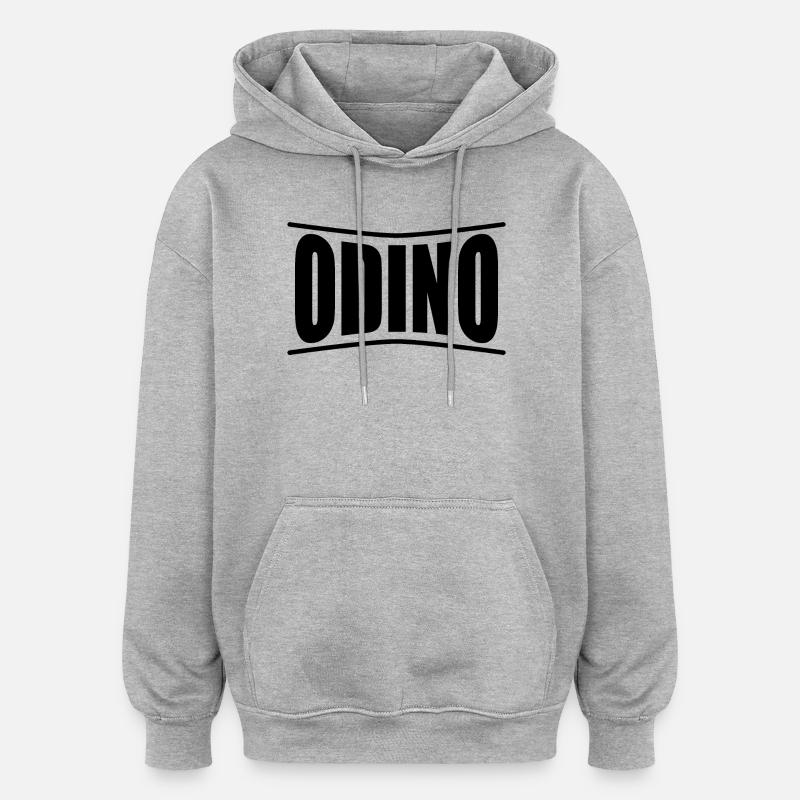 t-shirt Idée cadeau t-shirt Odin - Sweat à capuche oversize unisexe - gris chiné