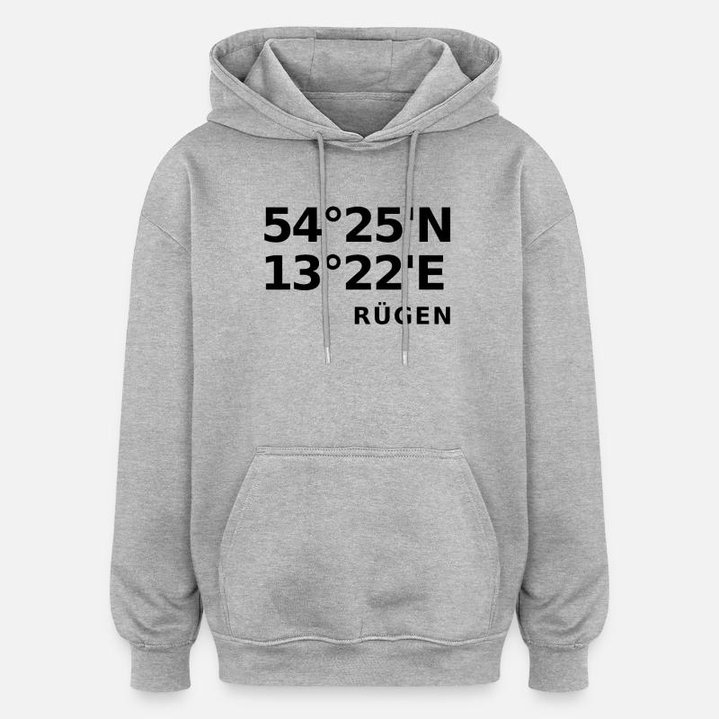 Réprimander - Sweat à capuche oversize unisexe - gris chiné