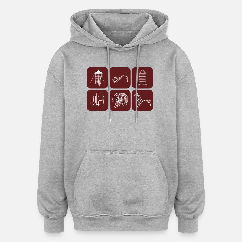 Ungarn Playground scapes - Oversized Unisex Hoodie - Grau meliert
