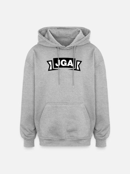 Bachelor Party Emblem / Logo - Oversized Unisex Hoodie - heather grey