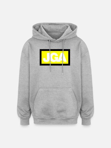 JGA SIMPLE - Emblem 3C - Oversized Unisex Hoodie - heather grey