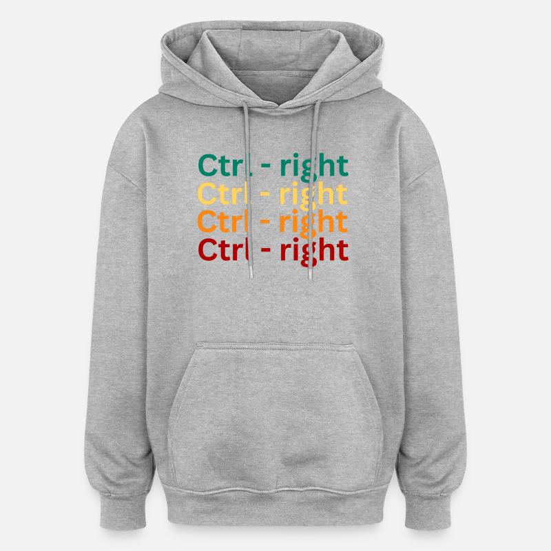 Keyboard Shortcut Pattern Design - Oversized Unisex Hoodie - heather grey
