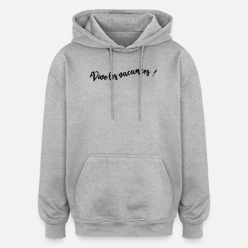 MAÎTRESSE. MAITRE. MERCI. MERCI MAÎTRESSE - Sweat à capuche oversize unisexe - gris chiné
