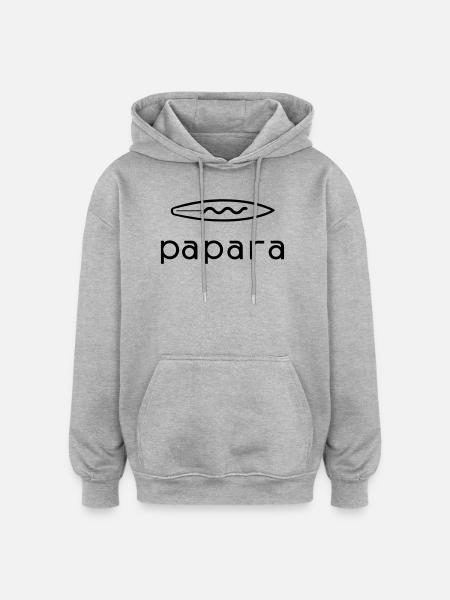 Papara Tahiti Surf Spot - Oversized Unisex Hoodie - heather grey