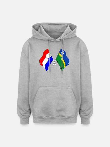 Flag Netherlands Flevoland - Oversized Unisex Hoodie - heather grey