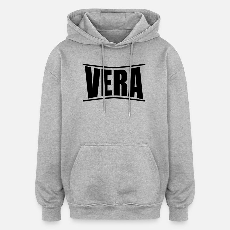 Echte T-Shirt T-Shirt Geschenkidee - Oversized Unisex Hoodie - Grau meliert