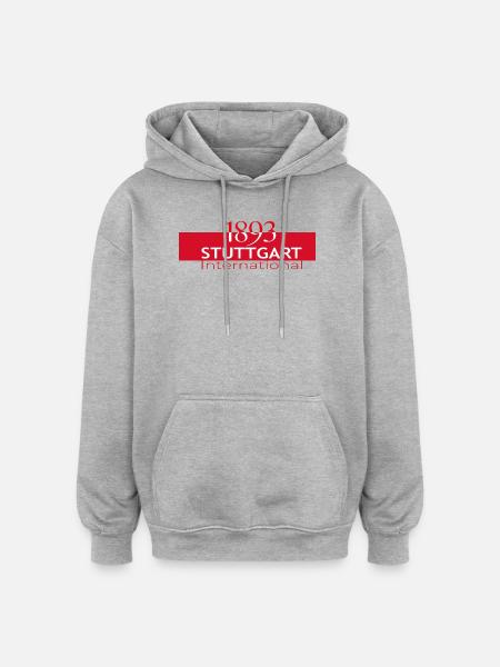 Stuttgart 1893 Motiv - Oversized Unisex Hoodie - Grau meliert