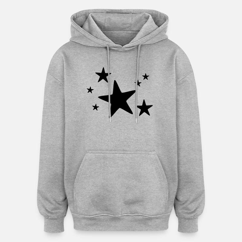 Sternengruppe einfarbig - Oversized Unisex Hoodie - Grau meliert