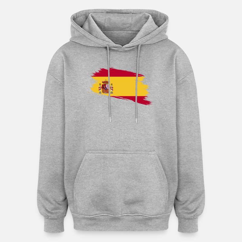 Espagne ! - Sweat à capuche oversize unisexe - gris chiné