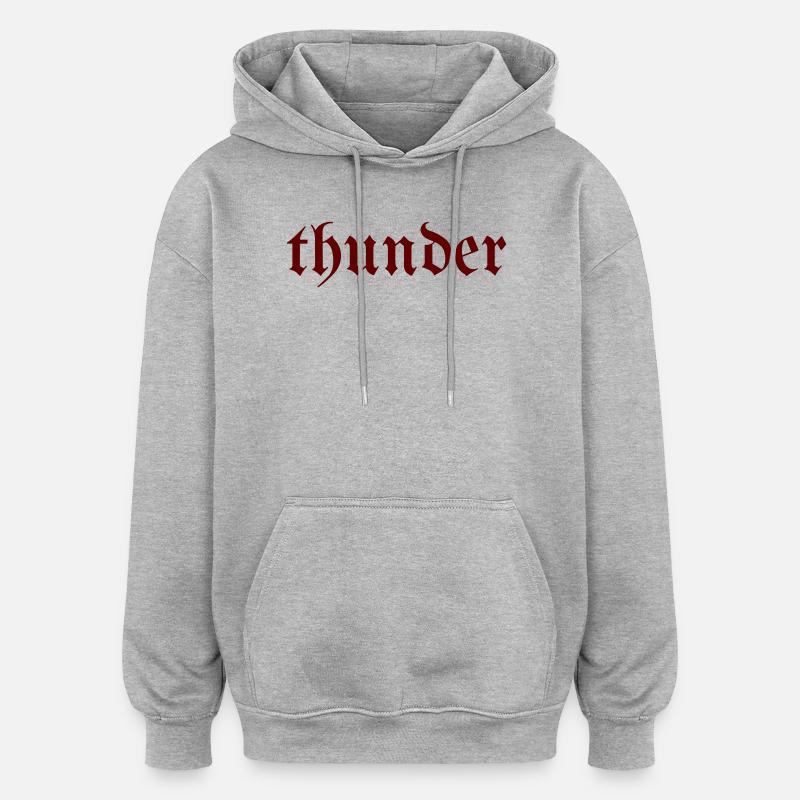 Thunder Gothic - Sweat à capuche oversize unisexe - gris chiné