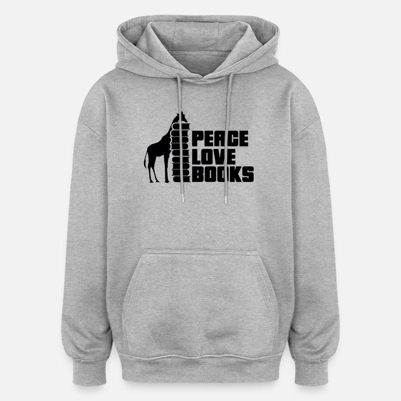 Livres de lecture Livre Girafe - Sweat à capuche oversize unisexe - gris chiné