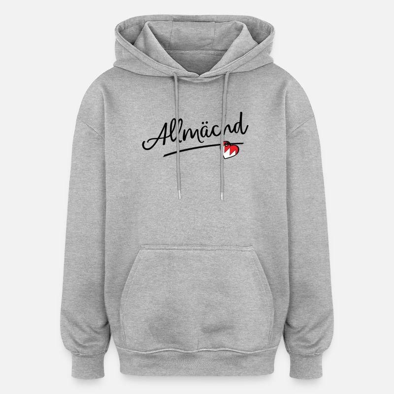 Allmächd - Oversized Unisex Hoodie - heather grey