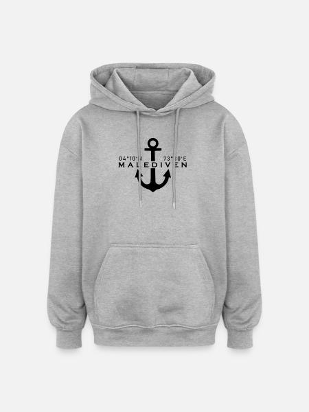 Malediven - Oversized Unisex Hoodie - Grau meliert