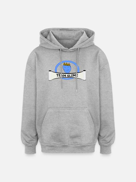 Team Slime Crown Logo - Oversized Unisex Hoodie - heather grey