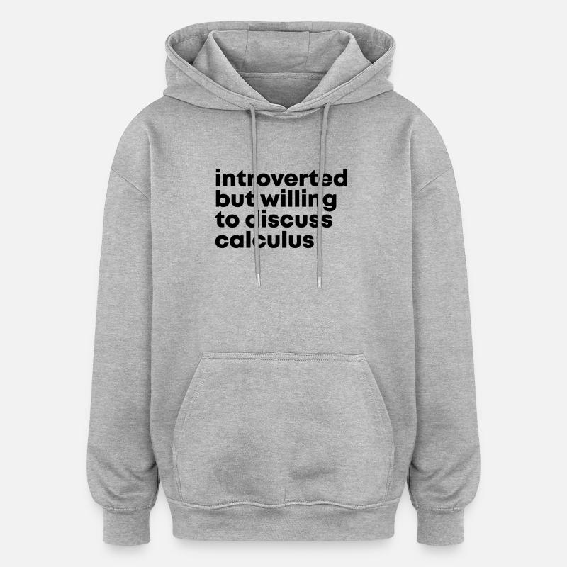 calcul - Sweat à capuche oversize unisexe - gris chiné