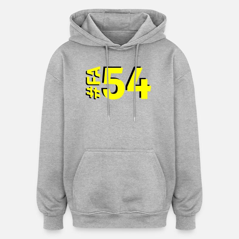 FA54 - Sweat à capuche oversize unisexe - gris chiné