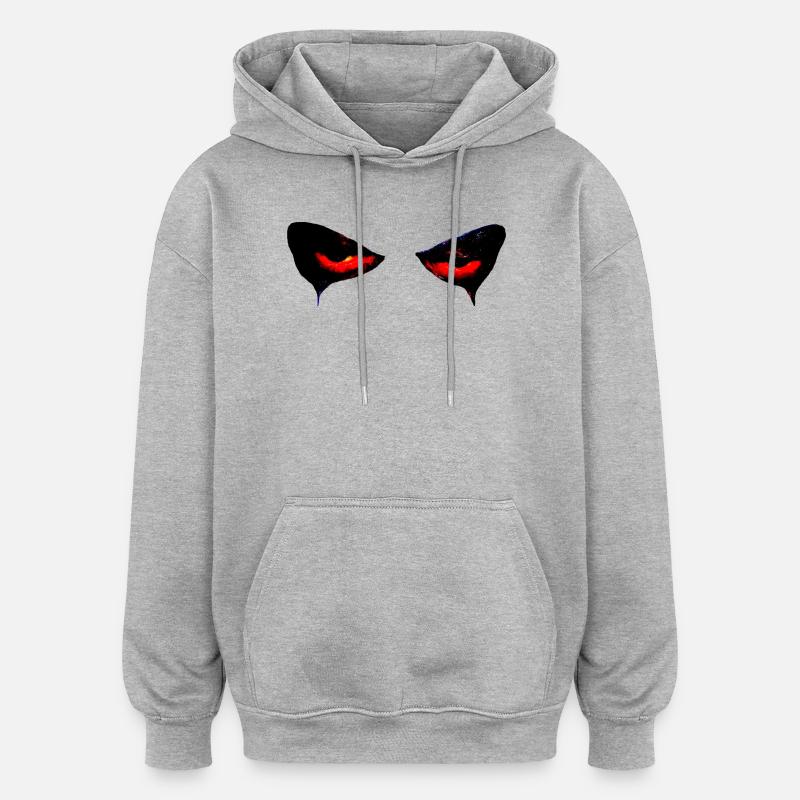 Grimace de citrouille d’Halloween - Sweat à capuche oversize unisexe - gris chiné