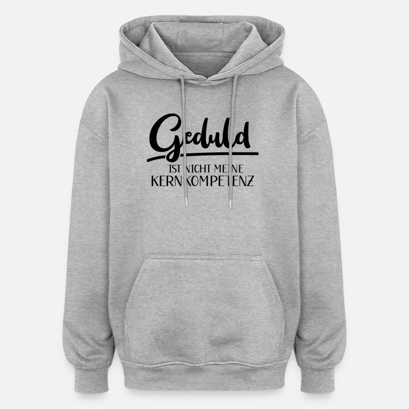 Patience Intelligence Compétence Smart Smart - Sweat à capuche oversize unisexe - gris chiné