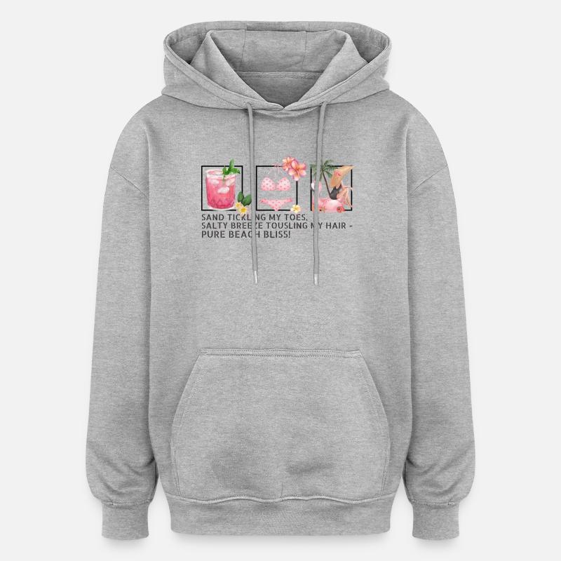 Summervibes - Oversized Unisex Hoodie - Grau meliert