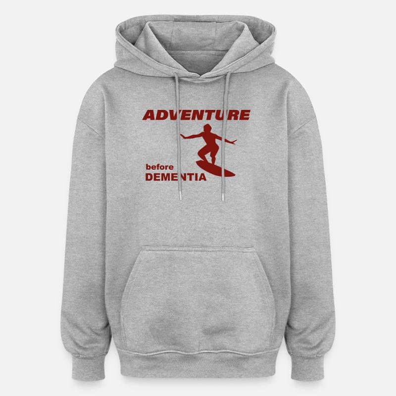 AVENTURE DE SURF - Sweat à capuche oversize unisexe - gris chiné