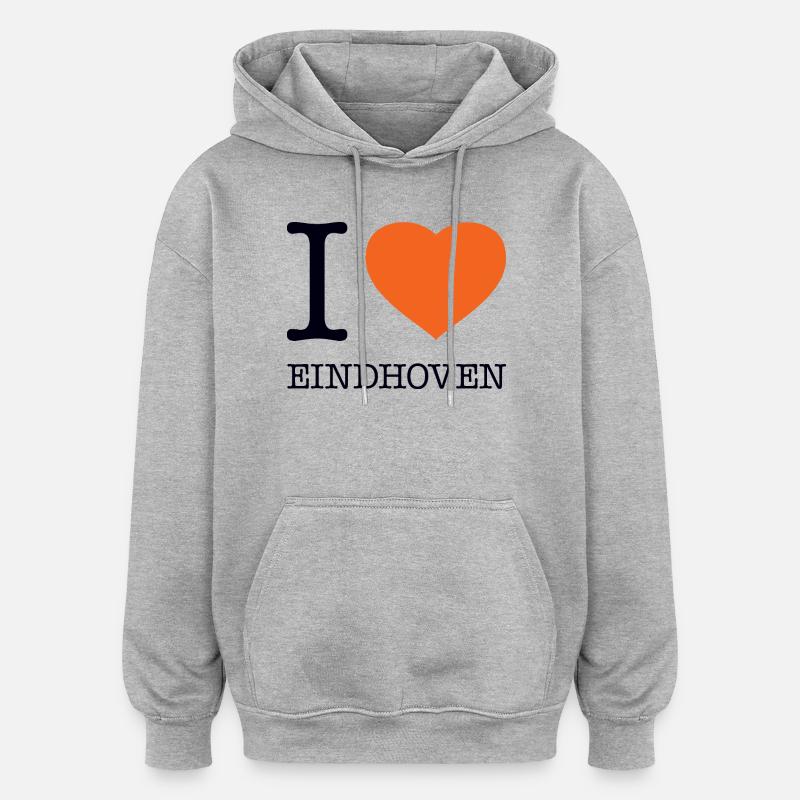 J’ADORE EINDHOVEN - Sweat à capuche oversize unisexe - gris chiné