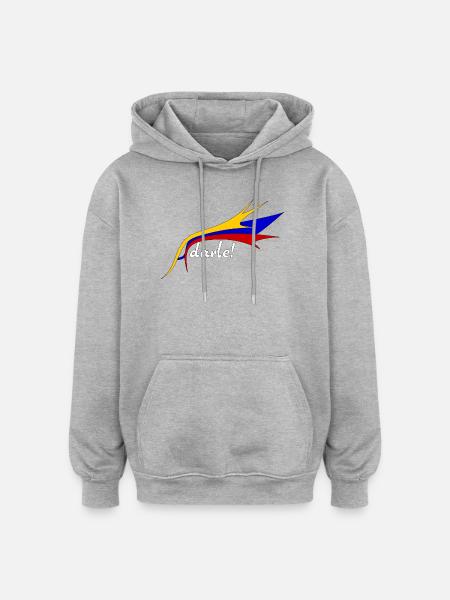 Logo Adarle! - Sweat à capuche oversize unisexe - gris chiné