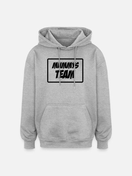 Mom's Team - Mother's Day - Oversized Unisex Hoodie - heather grey