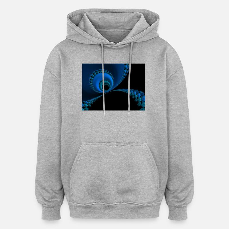 Abstraction - Sweat à capuche oversize unisexe - gris chiné