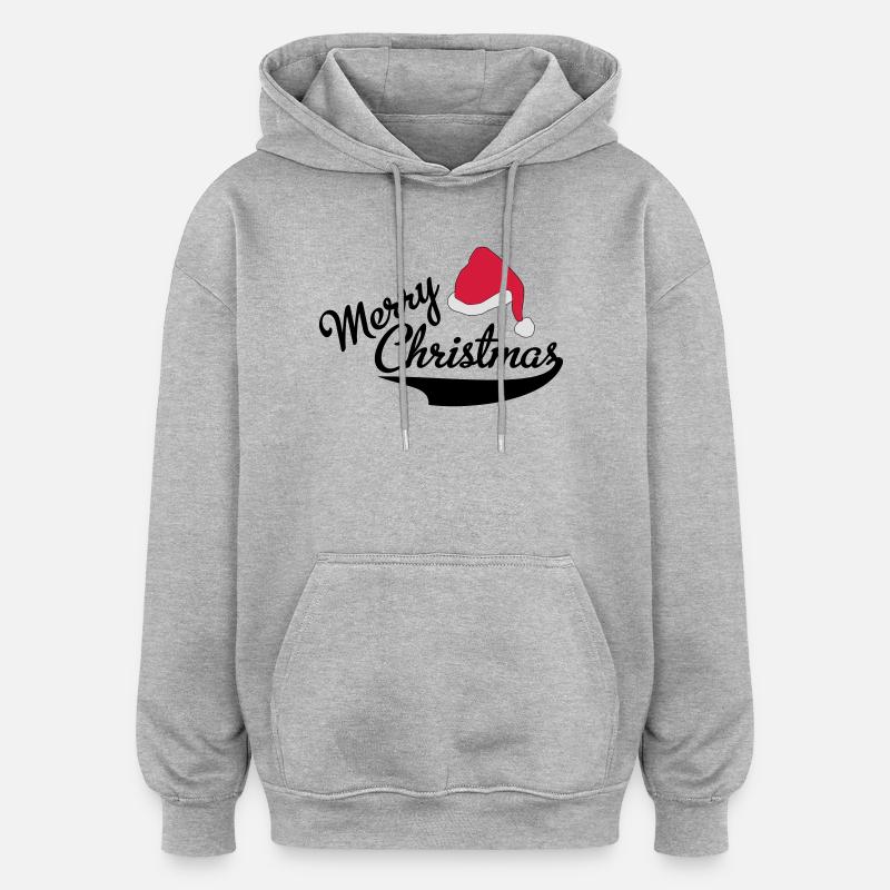 Joyeux Noël - Sweat à capuche oversize unisexe - gris chiné