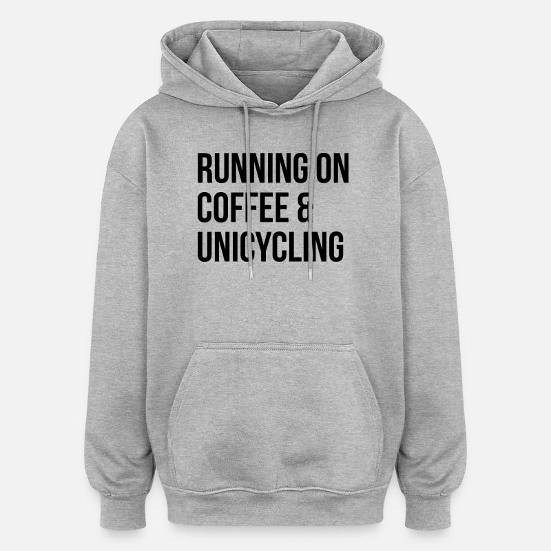 monocycle - Sweat à capuche oversize unisexe - gris chiné