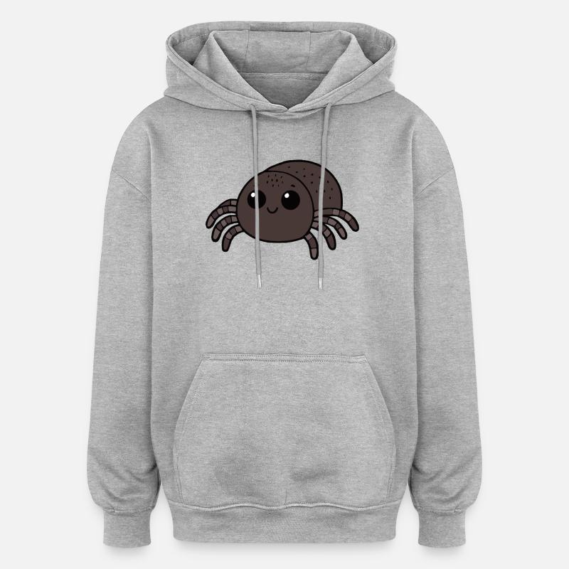 Araignée Tarentule - Sweat à capuche oversize unisexe - gris chiné