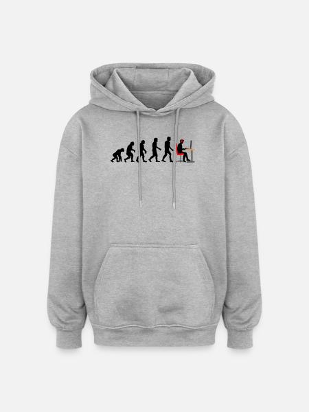 Gamer Evolution 2 - Oversized Unisex Hoodie - Grau meliert