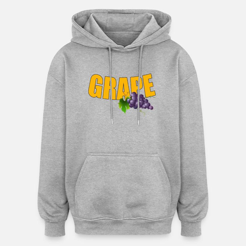 RAISIN - Sweat à capuche oversize unisexe - gris chiné