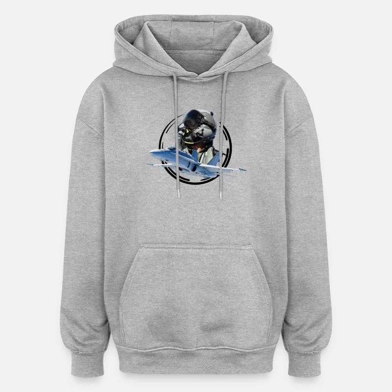 pilote - Sweat à capuche oversize unisexe - gris chiné