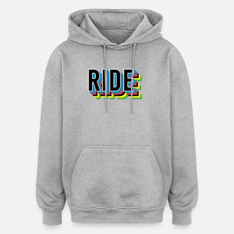 CHEVAUCHER - Sweat à capuche oversize unisexe - gris chiné