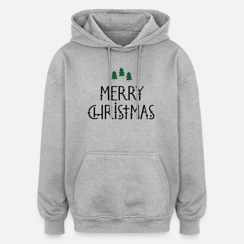 Joyeux Noël - Sweat à capuche oversize unisexe - gris chiné