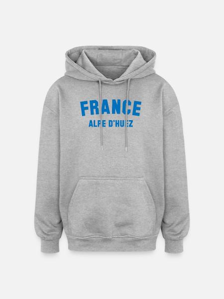 ALPE D HUEZ France - Oversized Unisex Hoodie - heather grey