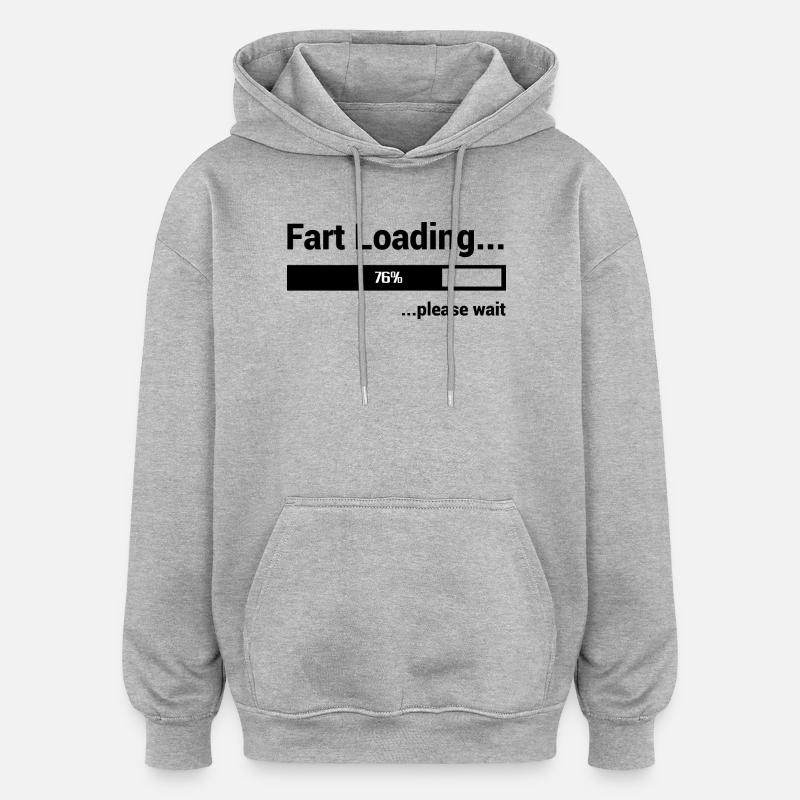 Conception abstraite géométrique au trait - Sweat à capuche oversize unisexe - gris chiné