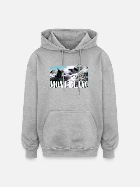 Blanc - Oversized Unisex Hoodie - heather grey